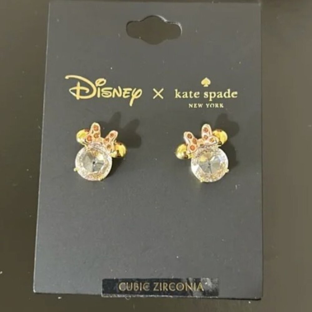 Kate Spade X Disney NWT Minnie Mouse Studs Earrings K9266 - Picture 3 of 5